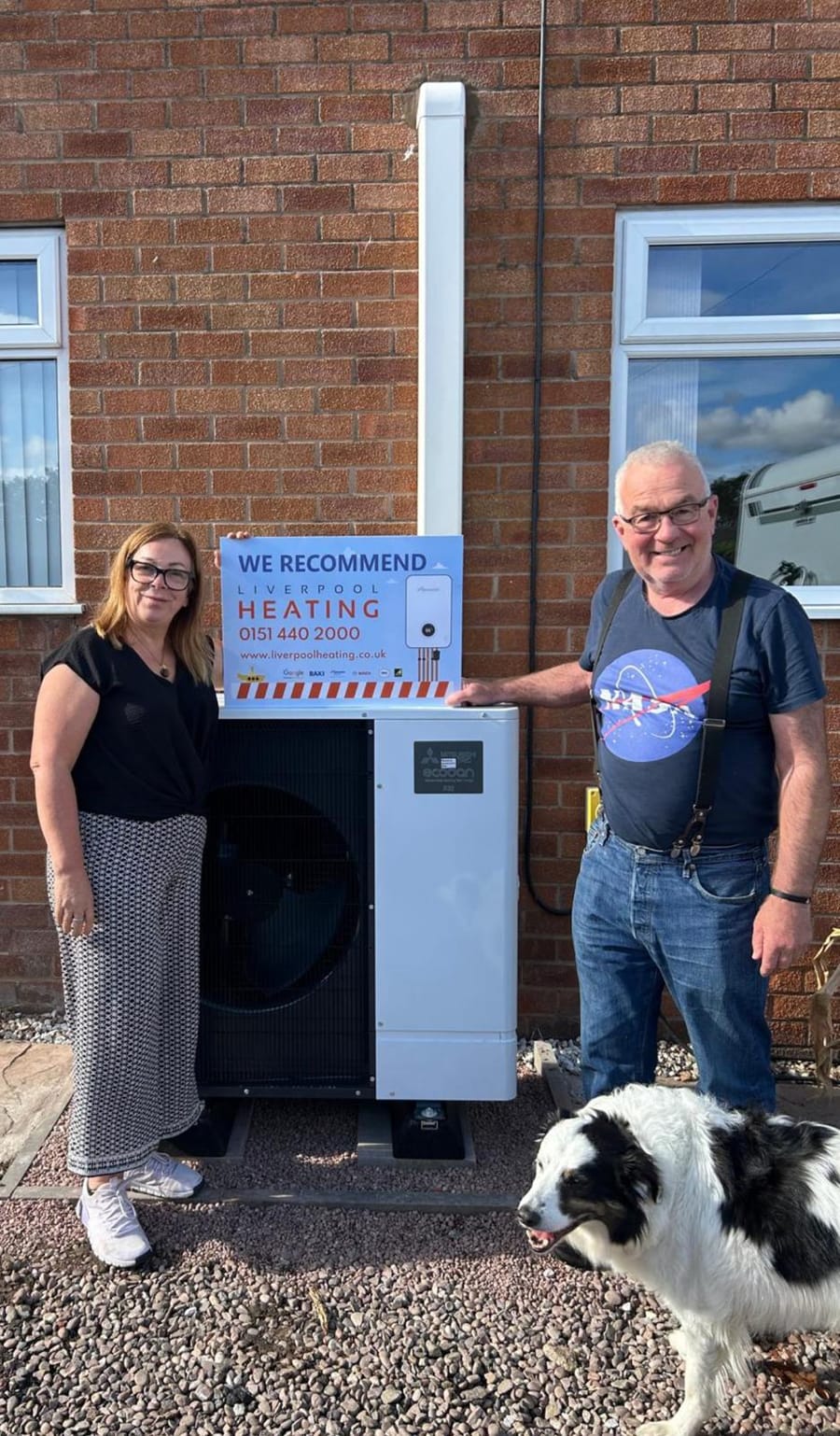 A happy Liverpool Heating customer with their new boiler